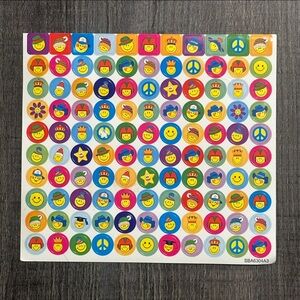 💞 New Sheet of 110 Colorful Emoji Reward or Scrapbook Craft Stickers